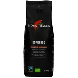 Mount Hagen Espresso entkoffeiniert FairTrade, ganze Bohne bio 500g