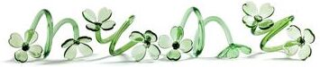 Zodax Botanica Glass Flower Napkin Rings, Set of 4