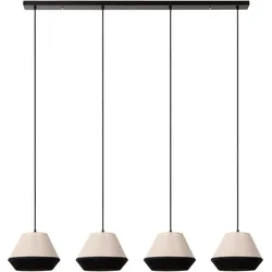 Lucide, Pendelleuchte, KALA - Hanglamp - 4xE14 - Taupe (E14)