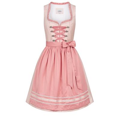 Dirndl NÜBLER "Dirndl midi Lisa", Damen, Gr. 36, EURO, orange, Obermaterial: 100% Polyester PES., Kleider