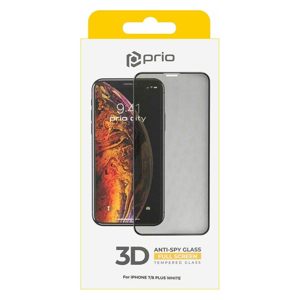 prio 3D Anti-Spy Displayschutzglas für iPhone 7/8 Plus weiss (Apple iPhone 8 Plus) (PSG-1608)