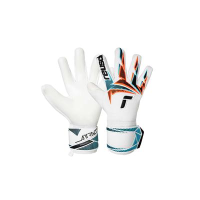 Torwarthandschuhe REUSCH "Attrakt Freegel Advance", Damen, Gr. 9.5, weiß, 32% Latex, 25% Polyester, 5% Polyamid, 3% Lederimitat, Handschuhe, mit Komfort und zuverlässiger Stabilität