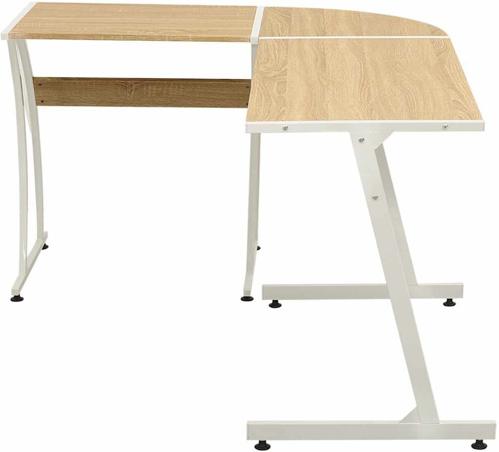 vidaXL Bureau d'angle en forme de L Chêne