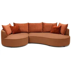 BOOOM Ecksofa Luna Stoff Rust