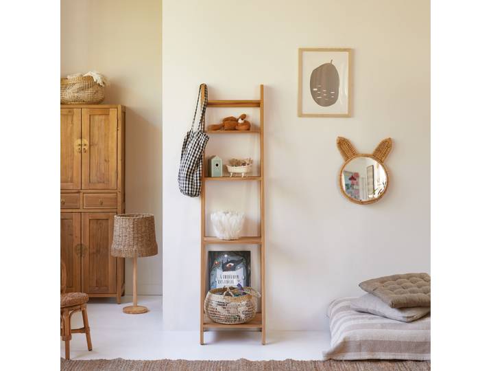Kinder-Bücherregal aus massivem Teak - Natur - Teak