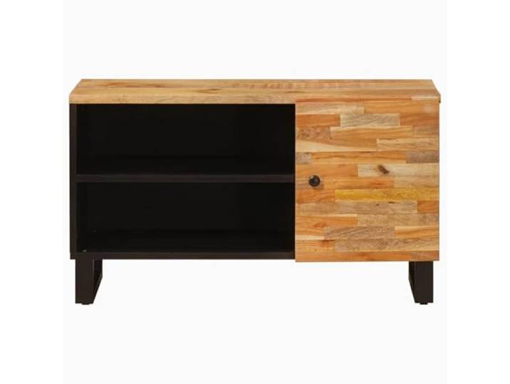 KTHLBRH TV-Schrank aus massivem Mangoholz, 80 x 33 x 46 cm, Braun Modernes Design, robust, für Wohnzimmer, große Ablagefläche, stabil