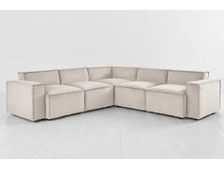 Ecksofa Model 03, Knochenweiß