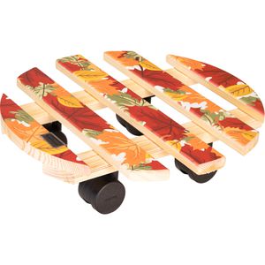 Wagner-System Pflanzenroller Your Style GH 0643, für innen, aus Kiefernholz, natur, Ø 30 cm, bis 100 kg