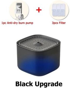 Uplift Picks Automatic Pet Water Fountain With Silent Filtration System black Upgrade