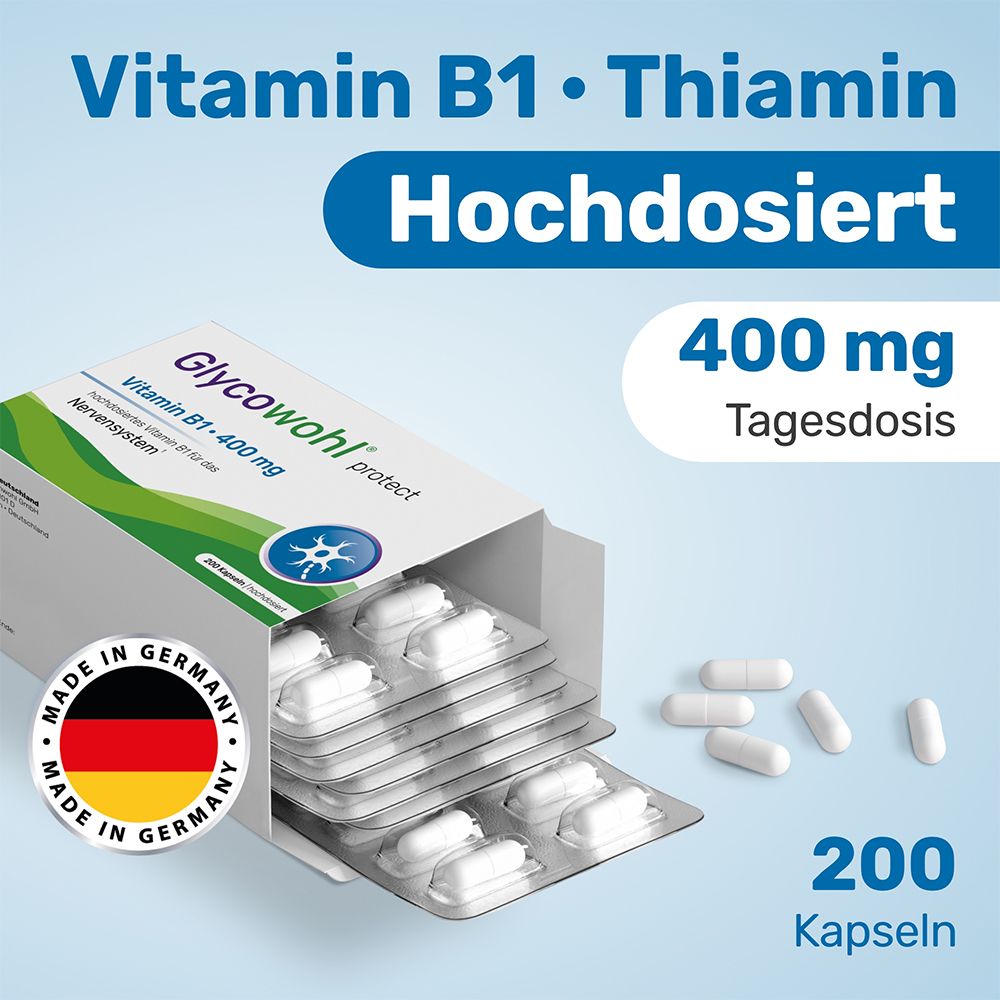 Glycowohl Vitamin B1 Thiamin 400 mg hochdos.Kaps. 200 St Kapseln
