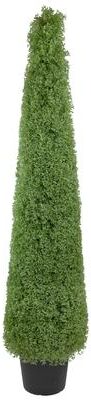 Northlight 6' Artificial Boxwood Cone Topiary Tree with Round Pot Unlit
