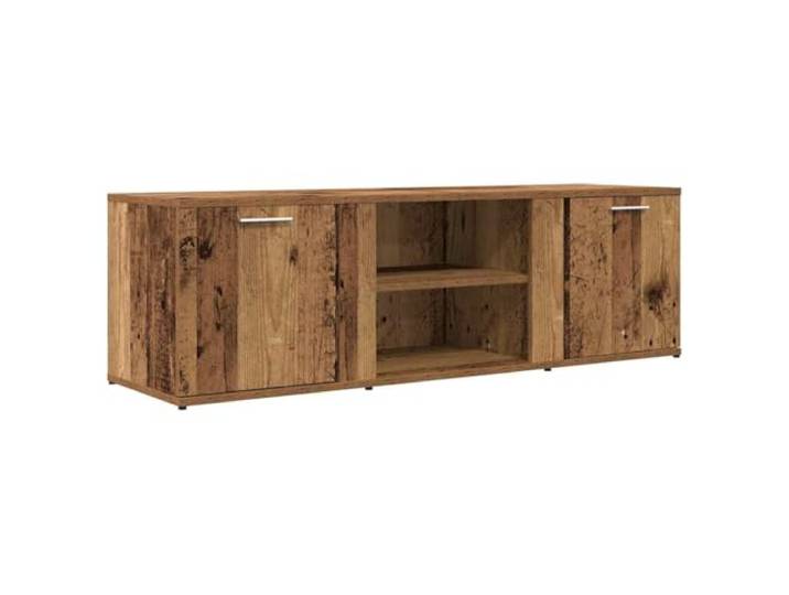 GHVBNMF TV-Schrank Altholz-Optik 120x34x37 cm Holzwerkstoff Lowboard Stilvolles Mediencenter für Wohnzimmer und Schlafzimmer mit 2 Fächern, Schranktüren und kompakter Ablagefläche.