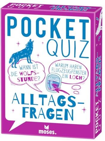 Nicola Berger - moses. Pocket Quiz Alltagsfragen, 150 spannende Fragen zu Alltagsthemen, Kompaktes Quiz auf 50 Karten, Für Jugendliche ab 12 Jahren und Erwachsene (Pocket Quiz: Ab 12 Jahre /Erwachsene) - Preis vom 09.10.2026 07:28:09 h