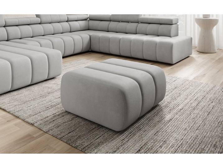 Designer Beistellhocker Aurora - Grün - Samt - Luxusbetten24