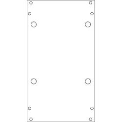 ABN PMF131 Montageplatte für HAK 1-feldrig breit, Bauhöhe 3