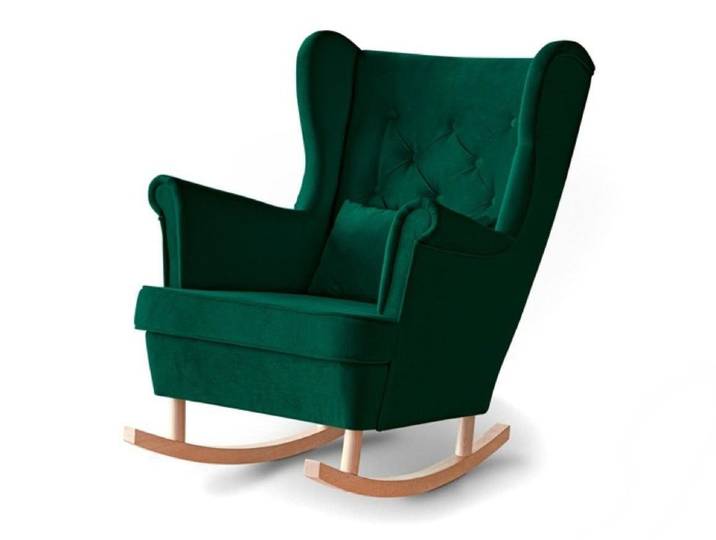 Beautysofa Schaukelsessel Fabio, mit Einbringung in die Wohnung (Holzbeine in Weiß, Buche oder Wenge Farbe)