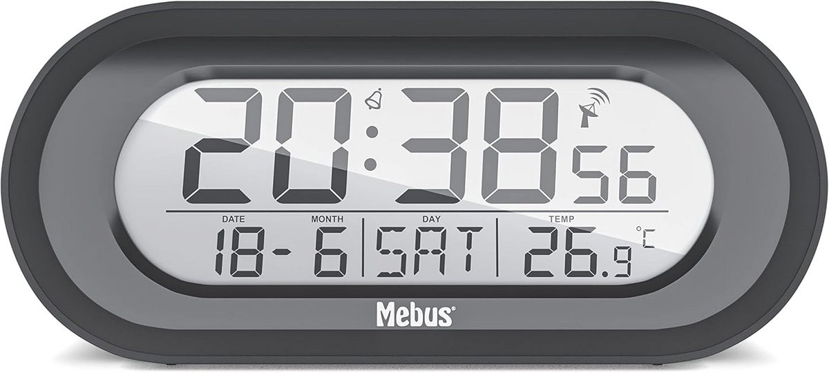 Digitale wekker met temperatuurweergave en snooze-functie