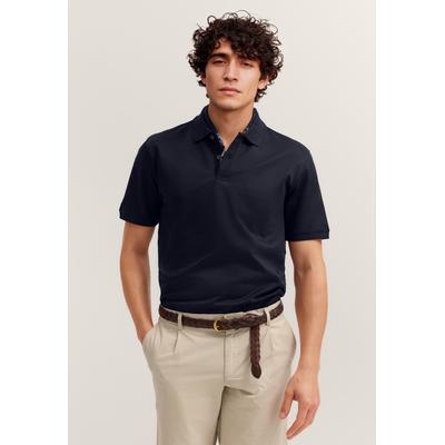 Poloshirt BUGATTI, Herren, Gr. 3XL, schwarz (390, marine), 100% Baumwolle, unifarben, normal, ohne Ausschnitt, Shirts, dezent elegant