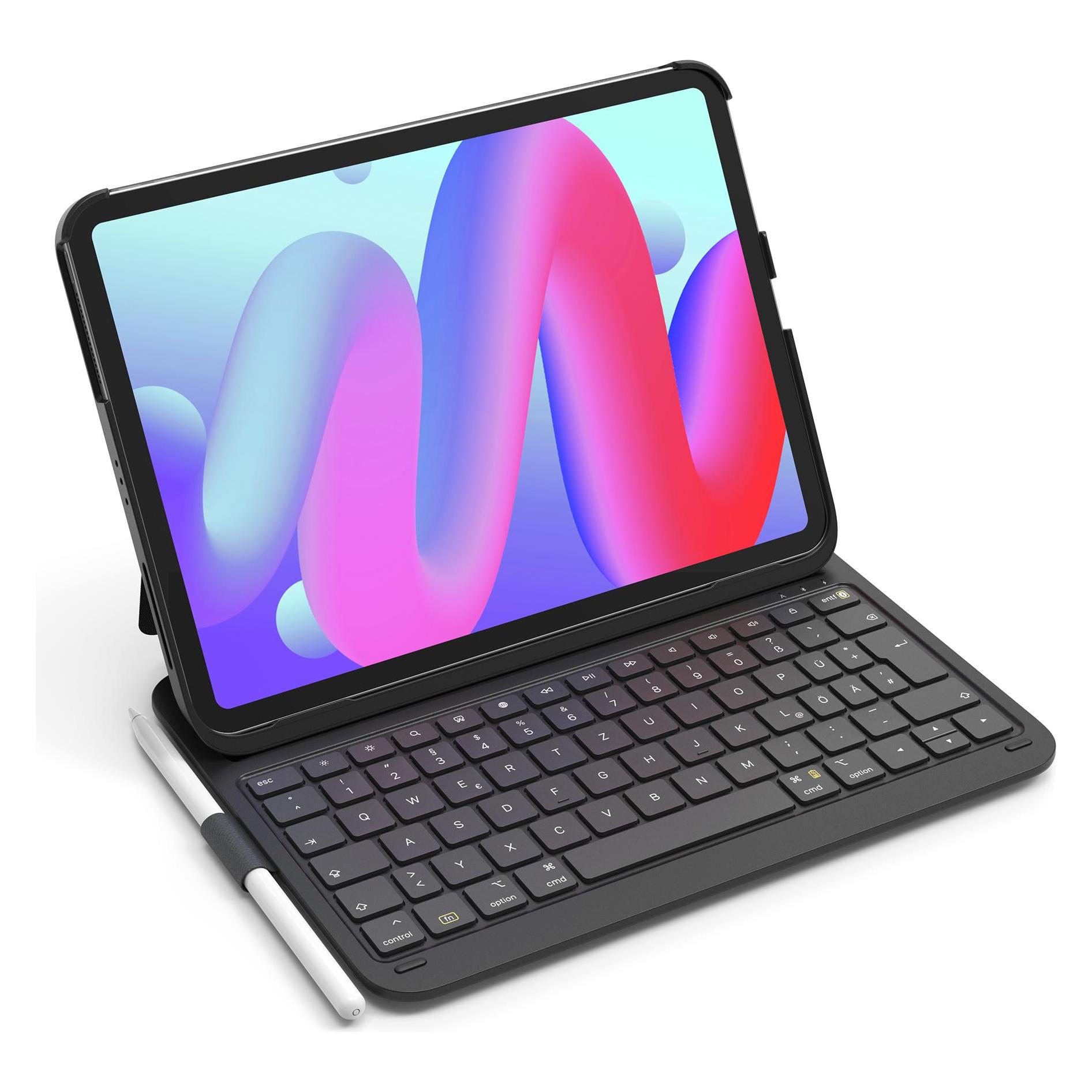 Inateck Keyboard iPad 2007 black (BK2007 black) (DE, Apple iPad Air 2020, Apple iPad Air 2022) (BK2007_BLACK)