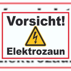 Vorsicht Elektrozaun Weidezaun Schild A1 (594x841mm)