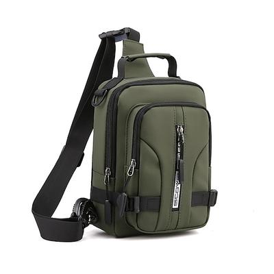 Anti-Diebstahl-Brusttasche für Herren, Umhängetaschen, Schule, Kurztrip, Messenger-Taschen, Herren-Nylon-Sling-Pack, USB-Aufladung, Umhängetasche, Geschenk für den Schulanfang
