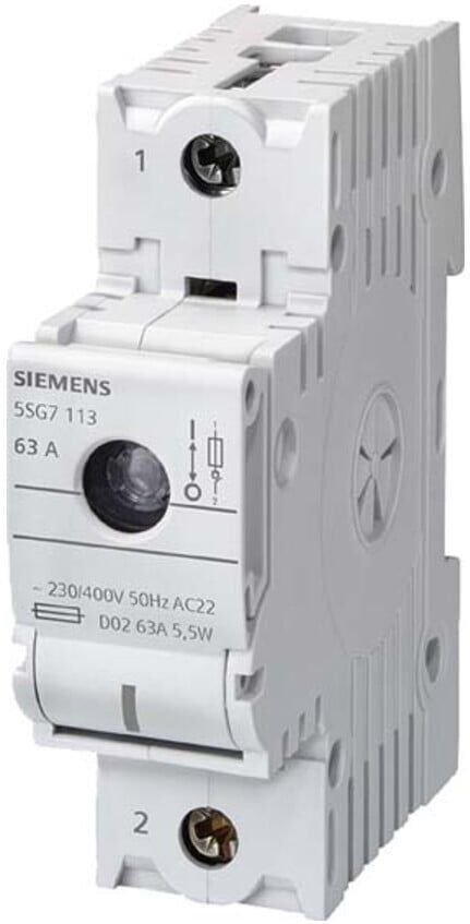 Siemens Indus.Sector Neozed-Lasttrennschalter D02,1-pol.,T=70mm 5SG7113)
