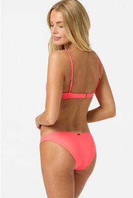 O'Neill s Saltwater Solids Rockley Medium Bikini Bottoms in Fiery Coral, Elastane/Polyamide