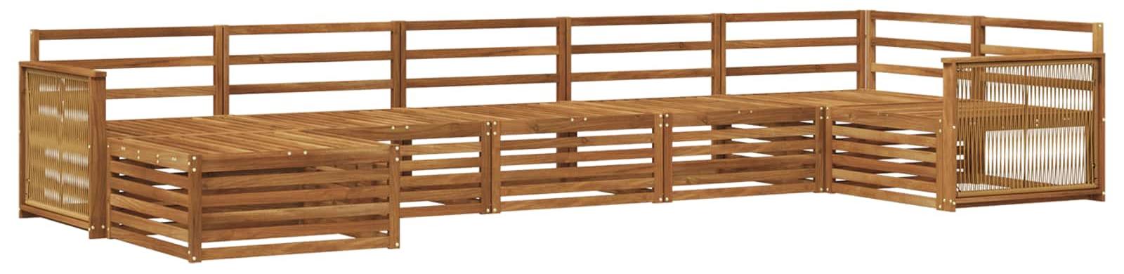 Outdoor-Sofagarnitur 7 pcs Natur