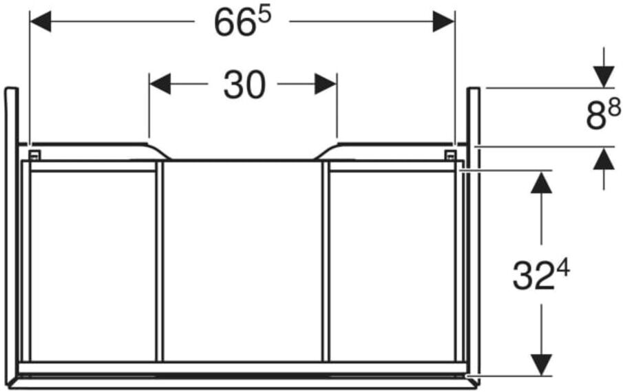 Geberit Waschtischunterschrank One 74x50,4x47cm, lava/lackiert ma, 1 Laden (505072003)