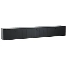 Oviala Business Oviala Moderner schwarzer 200 cm Wand-TV-Schrank