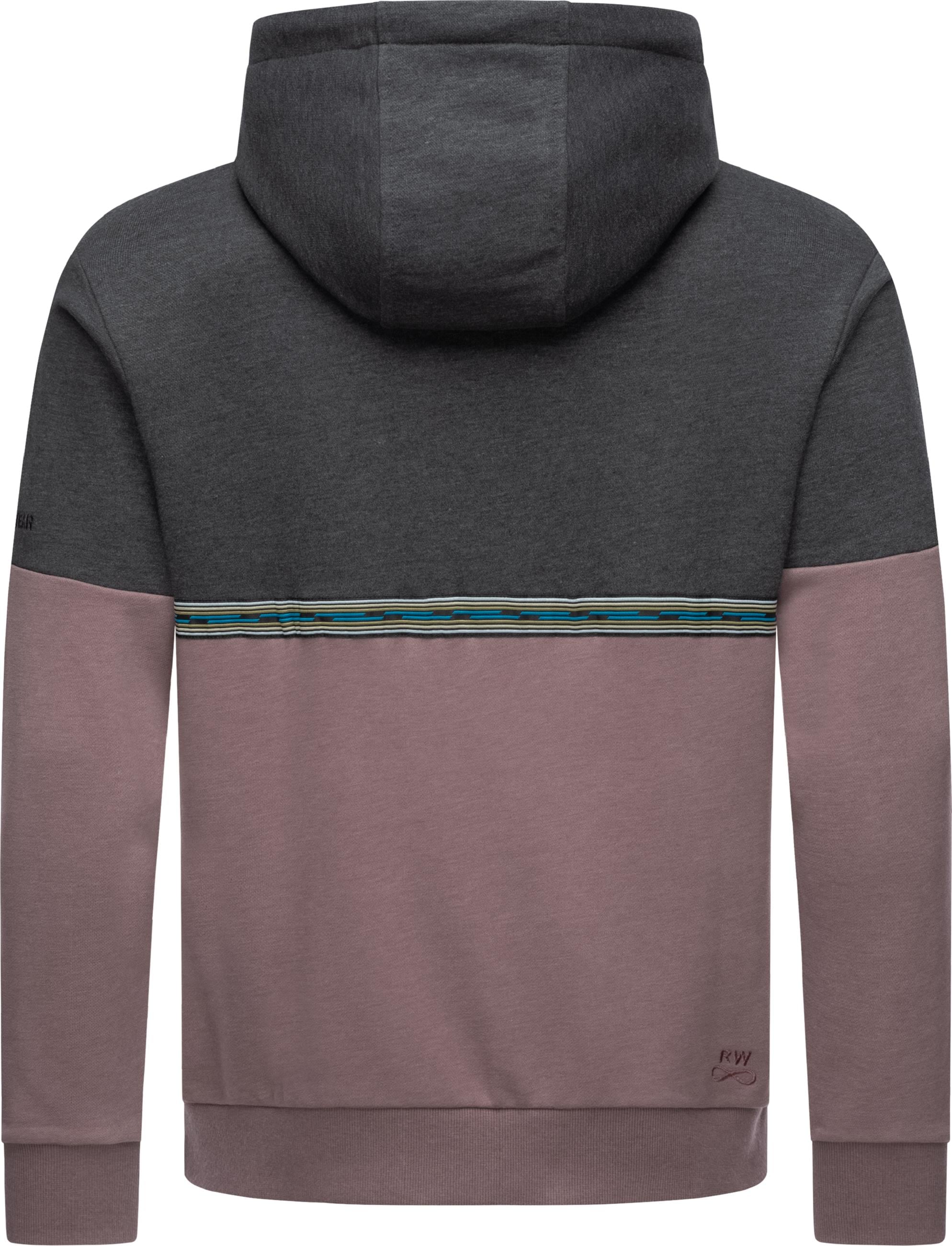 Hoodie RAGWEAR "Hoodie Blocky Hoody", Herren, Gr. XXL, schwarz, Obermaterial: 70% Baumwolle CO. 30% Polyester PES., Basic, lässig geschnitten hüftbedeckend, hoch geschlossener Ausschnitt, Bündchen, Sweatshirts Hoodie, Sportlicher Herren Kapuzenpullover mi