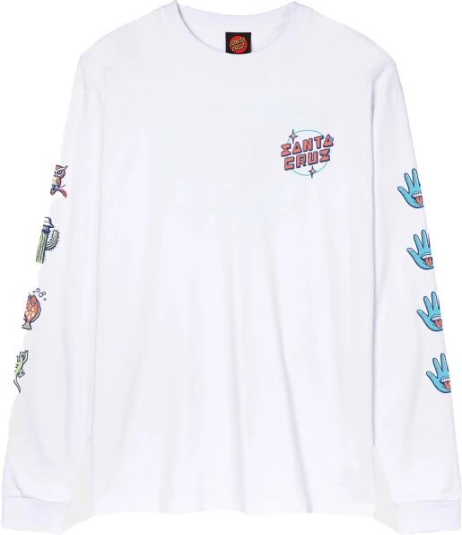Santa Cruz Apparel Longsleeve Santa Cruz Desert Tripper Dot (M - Weiß)