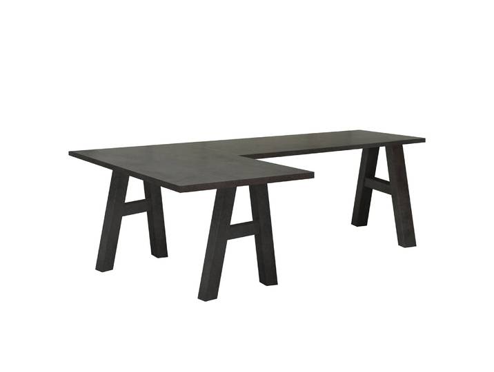 Eckschreibtisch I 210 x 75 x 140cm Grau/Anthrazit