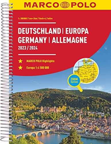 MARCO POLO Reiseatlas 2024/2025 Deutschland 1:300.000: mit Europa 1:4,5 Mio. - Preis vom 19.10.2026 19:33:35 h