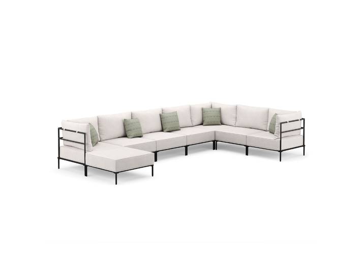 Ecksofa ETHAN Deluxe 6-Sitzer creme