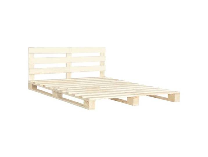 Cadre de lit de palette avec tête de lit - 140x200 cm - pin massif LL000741