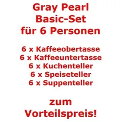 Villeroy & Boch Gray Pearl Basic-Set für 6 Personen / 30 Teile