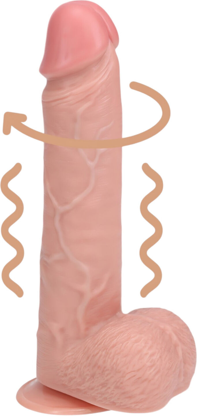 RealRock - rotating vibrator (flesh-coloured, 20.5 cm)