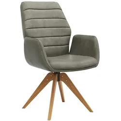 2er-Set MAISON Stuhl Midland Stoff Grau Grey
