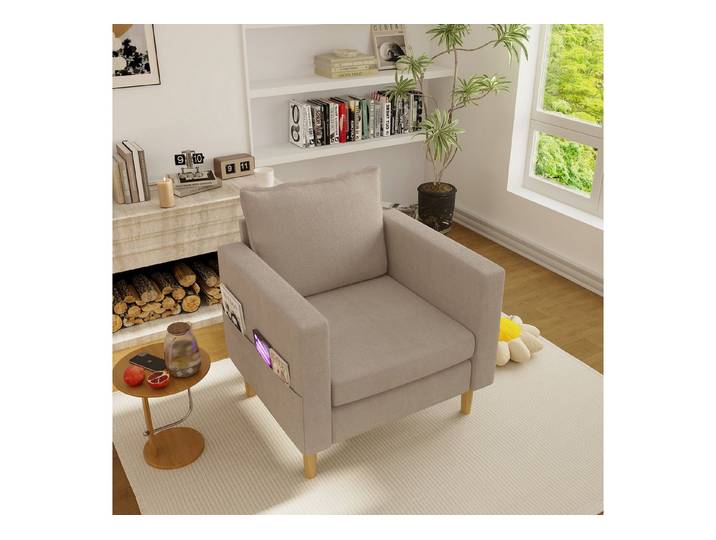REDOM Polsterstuhl mit Aufbewahrungstasche und Kissen, Loungesessel Relaxsessel