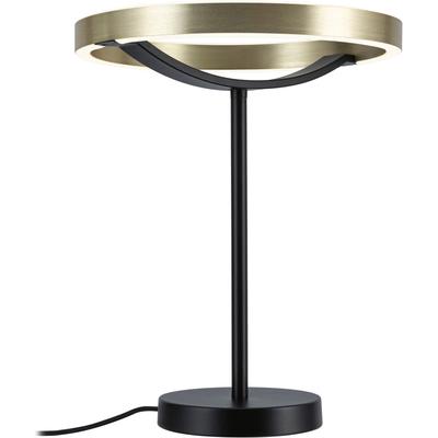 PAULMANN LED Tischleuchte "Melira LED 10W Gold /Schwarz 230V Metall", schwarz (schwarz matt, goldfarben), 1, Ø 30cm H: 37,5cm, 1 Stk., Leuchten, 3StepDim, LED Tischleuchte