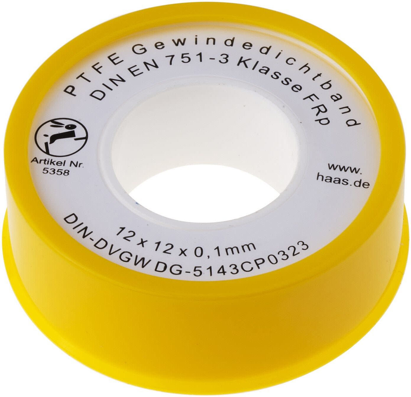 HAAS Allgas PTFE Thread Sealing Tape FRp for Fine Thread 5358