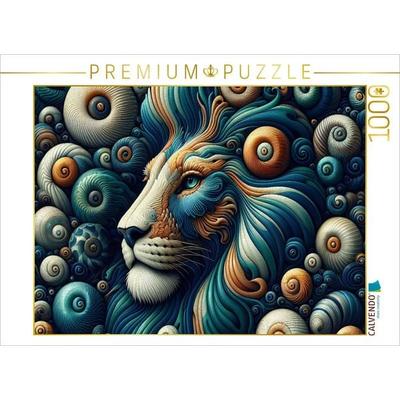 CALVENDO Puzzle Sternzeichen Löwe im Spirallicht | 1000 Teile Lege-Größe 64x48cm Foto-Puzzle für glückliche Stunden
