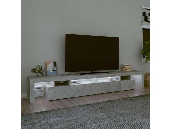 Cabinet TV haute de gamme - Vidaxl - Meuble TV/BANC TV - avec lumières LED Gris béton 260x36 5x40 cm 584480jqx51m