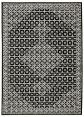Style Haven Cádiz Diamond Medallions Black/Grey Area Rug