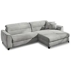Ecksofa mit Funktion Double-One Cord Hellgrau