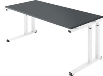 Schäfer Shop Select Schreibtisch SET UP, C-Fußgestell, 1800x800, graphit/weiß