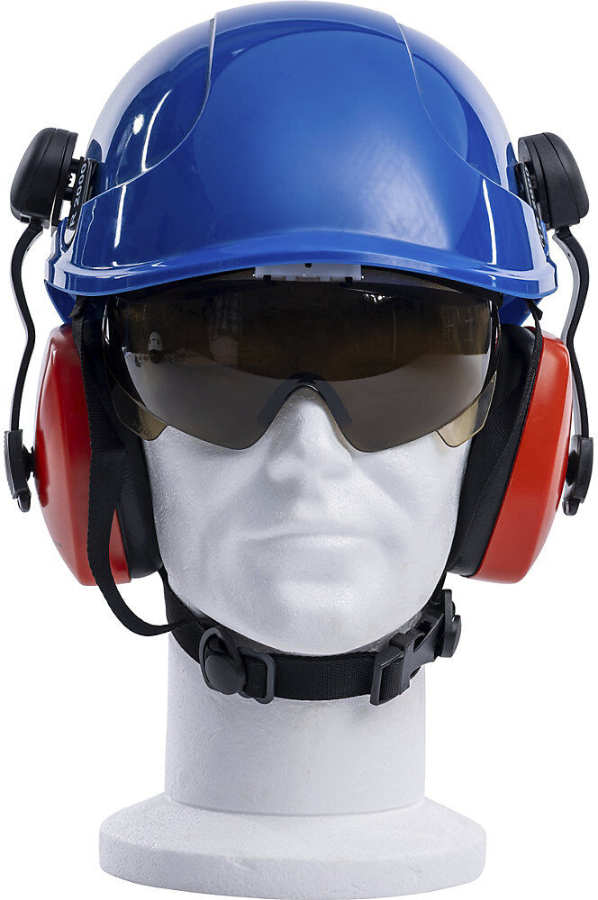 Schutzhelm TR 2000, 4-Punkt-Kinnriemen, blau kaiserkraft