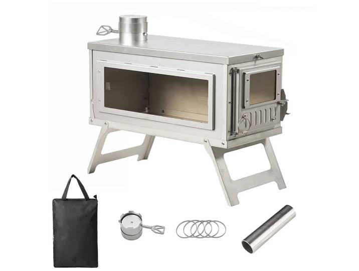 Poêle de tente de Camping poêle à bois pliable en acier inoxydable chauffage de tente chaude extérieure poêle à bois de chauffage Portable