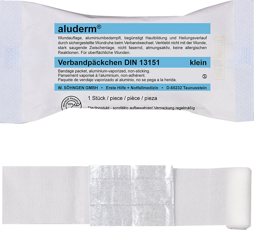aluderm®-Verbandpäckchen, Inhalt nach DIN 13151, ab 20 Stk, Kompresse klein SÖHNGEN
